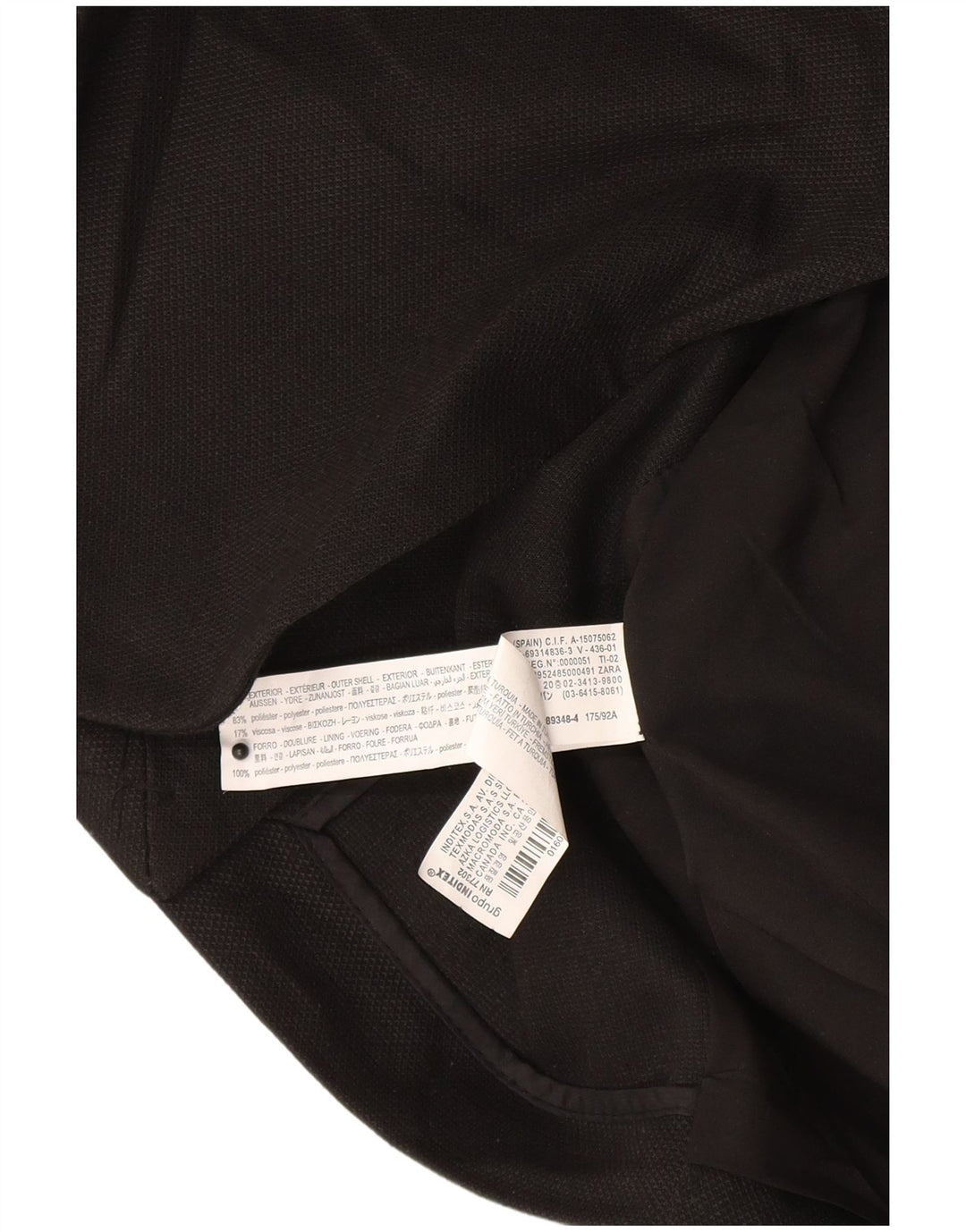 Zara Γυναικείο μπουφάν blazer UK 36 Small Black Polyester