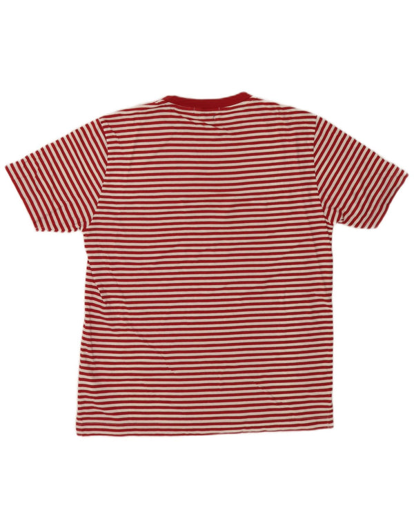 Marina Yachting Ανδρικό γραφικό T-Shirt Slim Fit Top Μεσαίο κόκκινο ριγέ βαμβακερό