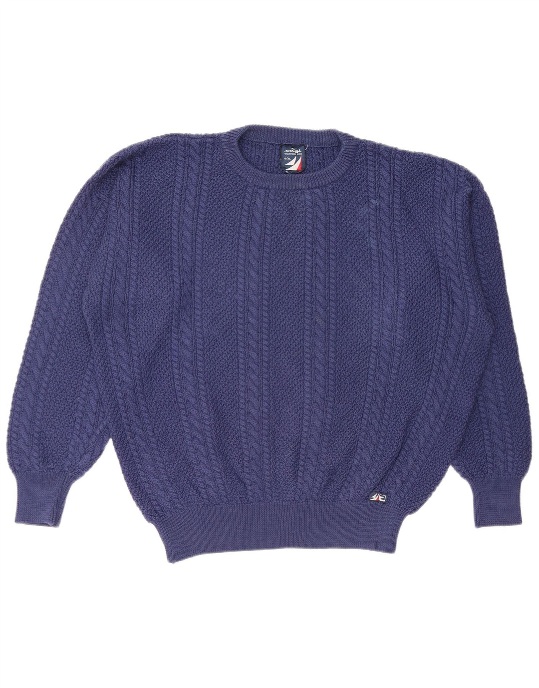 Ανδρικό πουλόβερ VINTAGE Crew Neck Jumper XL Navy Blue Virgin Wool