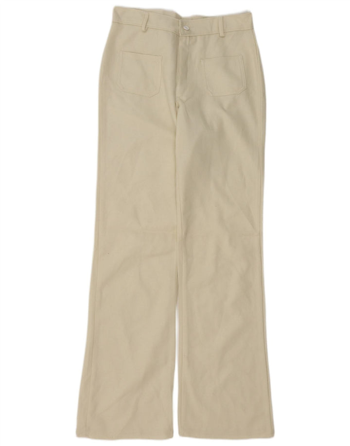 Vintage Γυναικείο Bootcut Casual Παντελόνι W30 L34 Off White