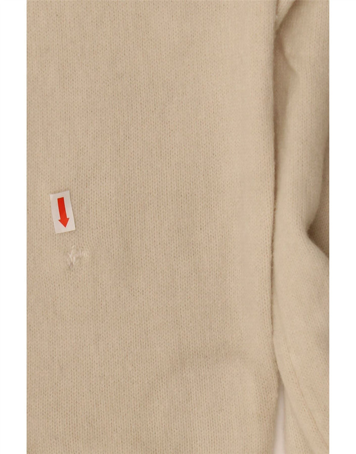 Ανδρικό πουλόβερ Hackett με V λαιμόκοψη, μεσαίο μπεζ μαλλί