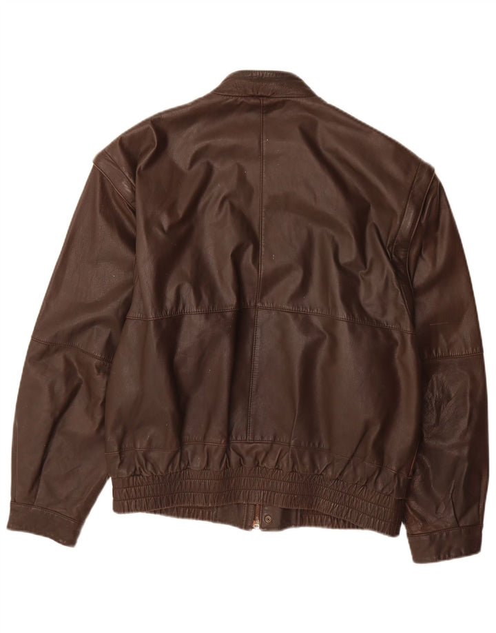 VINTAGE Ανδρικό Δερμάτινο Μπουφάν IT 48 Δερμάτινο Μεσαίο Καφέ