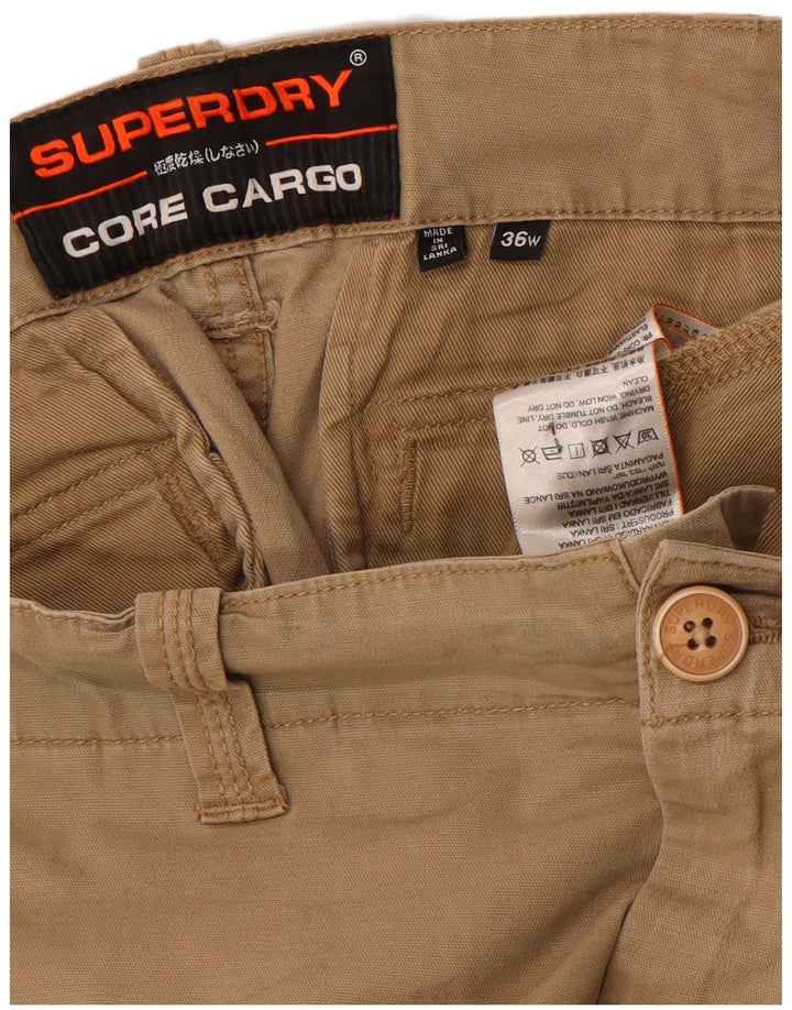 Ανδρικό σορτς Cargo Superdry W36 μεγάλο μπεζ βαμβακερό