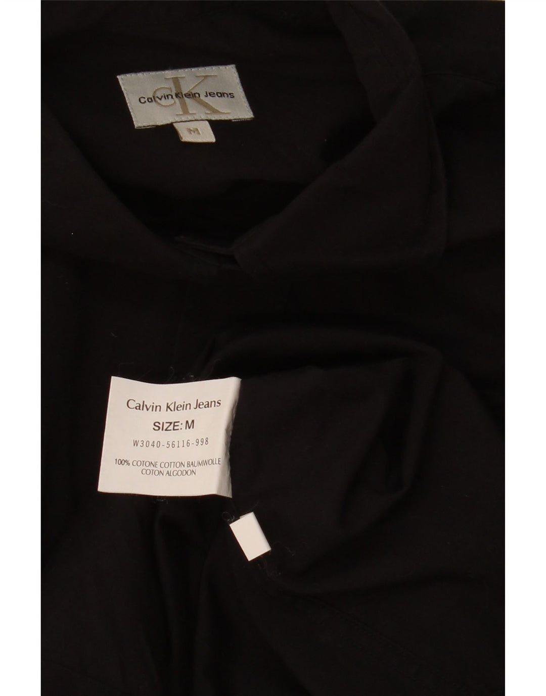 CALVIN KLEIN Γυναικείο πουκάμισο Oversized UK 14 Μεσαίο μαύρο βαμβακερό