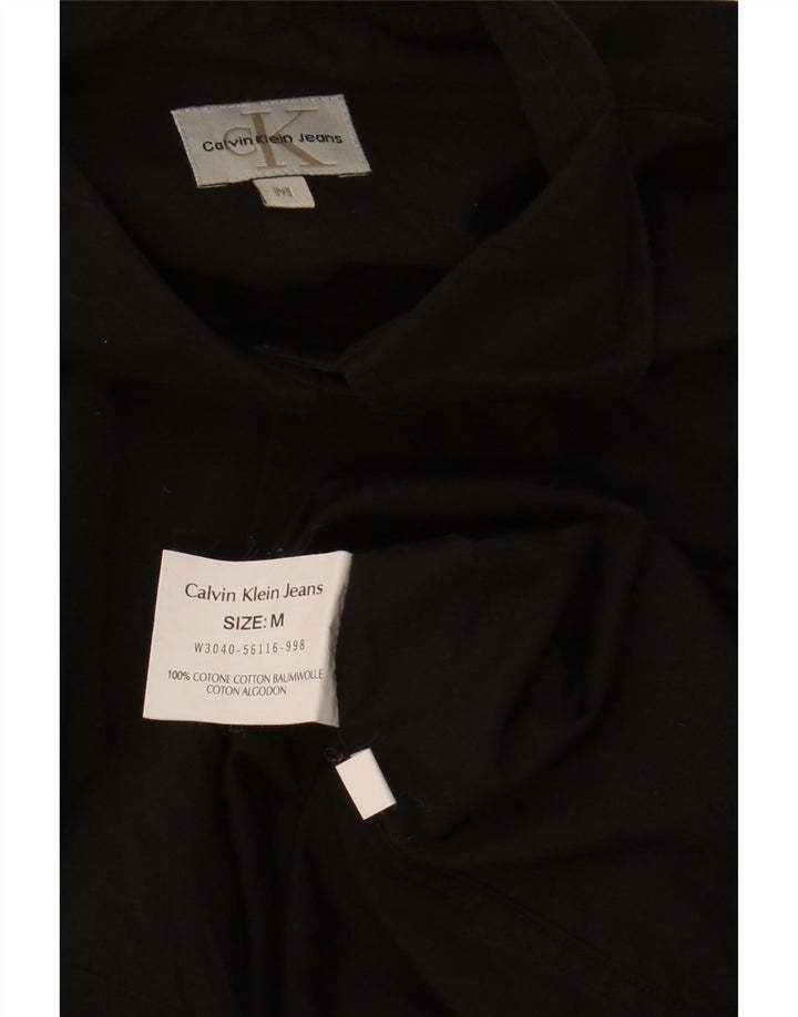 CALVIN KLEIN Γυναικείο πουκάμισο Oversized UK 14 Μεσαίο μαύρο βαμβακερό