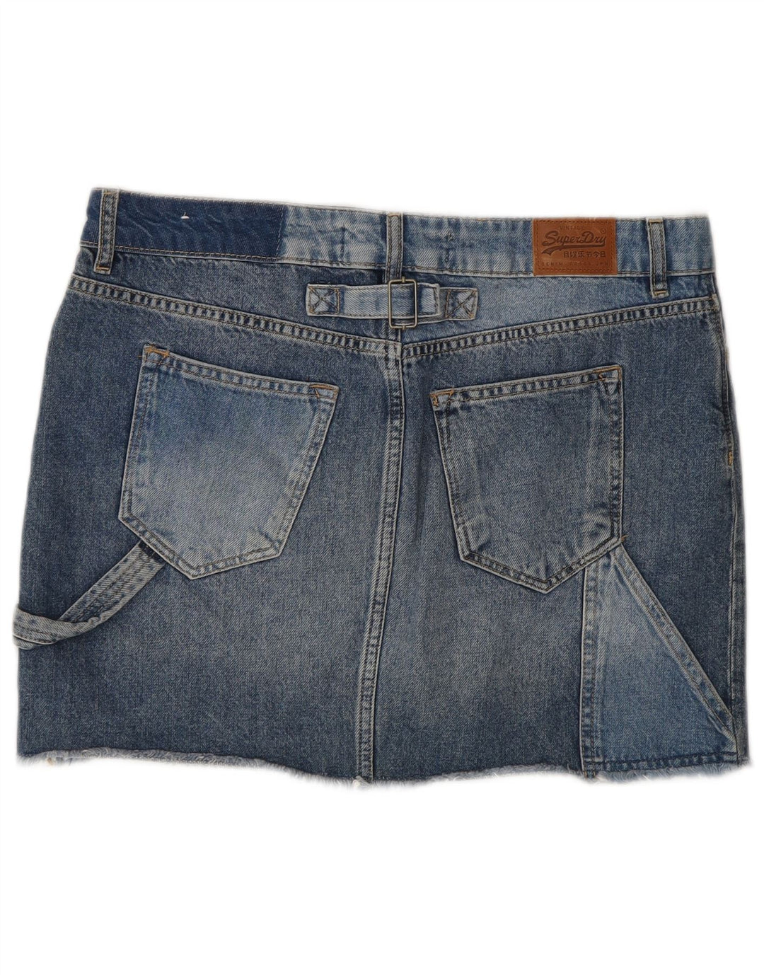 Superdry Γυναικεία Τζιν Φούστα W30 Μεσαίο Μπλε Βαμβακερό