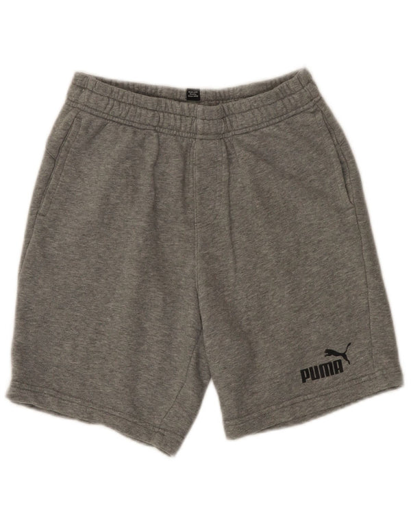 Αθλητικό σορτς Puma Boys 13-14 ετών, βαμβακερό σε γκρι φλύκταινες