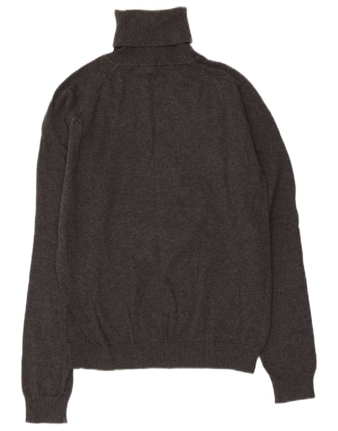 Γυναικείο πουλόβερ ZARA με ρολό λαιμόκοψη UK 18 XL Γκρι βαμβακερό