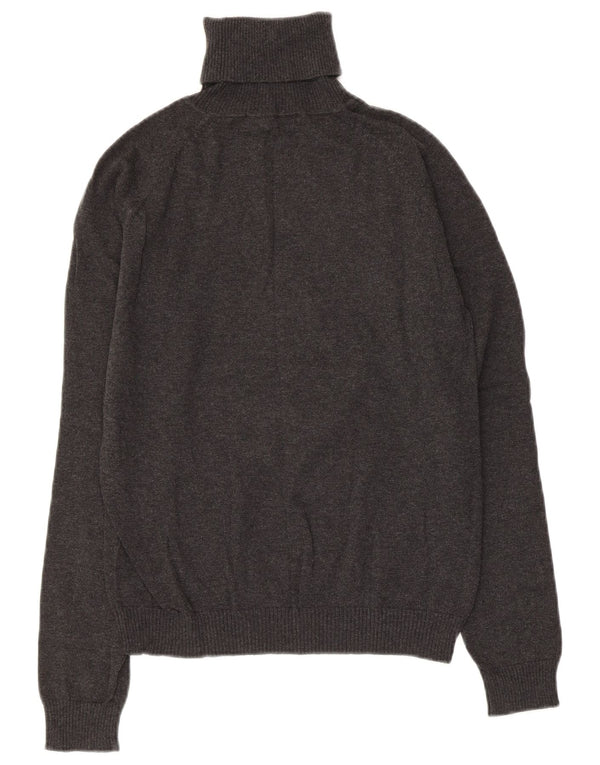 Γυναικείο πουλόβερ ZARA με ρολό λαιμόκοψη UK 18 XL Γκρι βαμβακερό