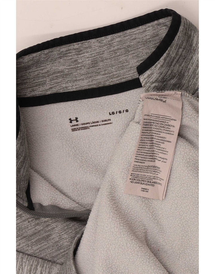 Under Armour Ανδρικό φούτερ με φερμουάρ, τζάμπα με μεγάλο γκρι πολυεστέρα
