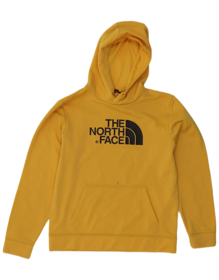 Το ανδρικό γραφικό κουκούλα North Face, μεσαίο κίτρινο πολυεστέρας