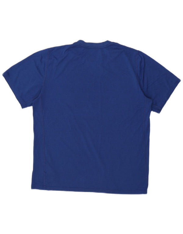 Nike Mens Dri Fit T-Shirt Top UK 42/44 Large Blue Polyester