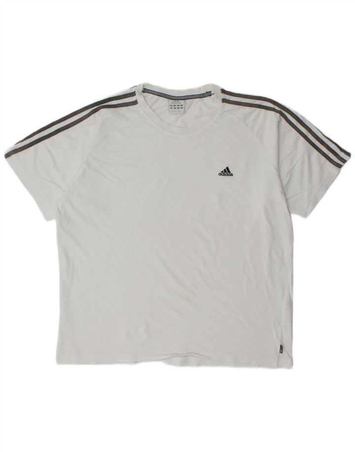 Ανδρικό T-Shirt ADIDAS Top μεγάλο λευκό βαμβακερό
