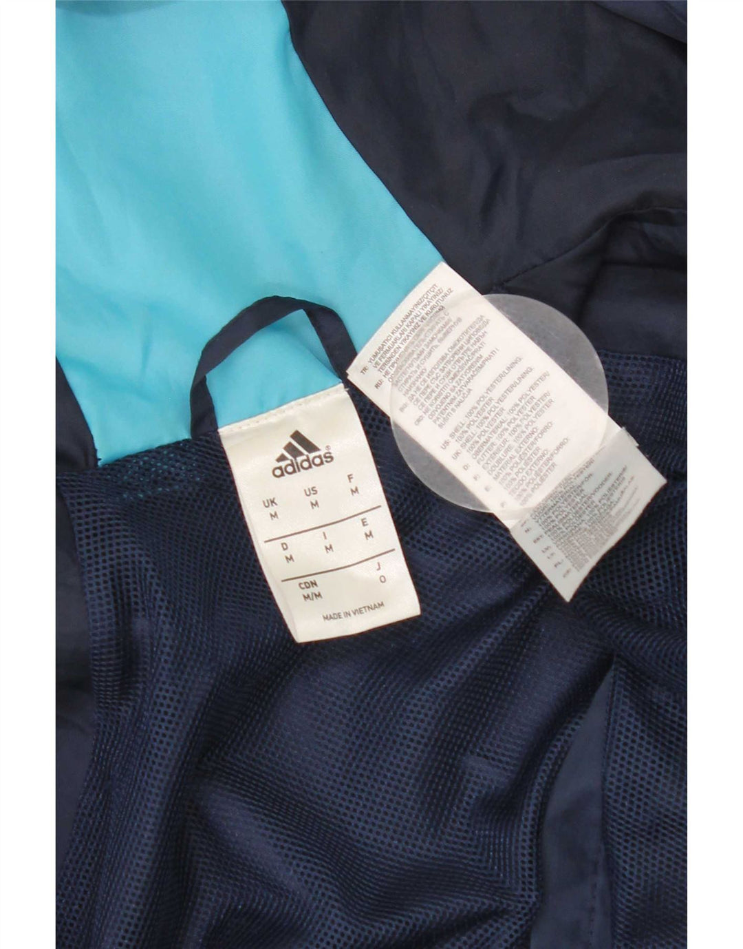 Ανδρική αθλητική φόρμα Adidas με γραφική κουκούλα Top Jacket Medium Navy Blue Polyester