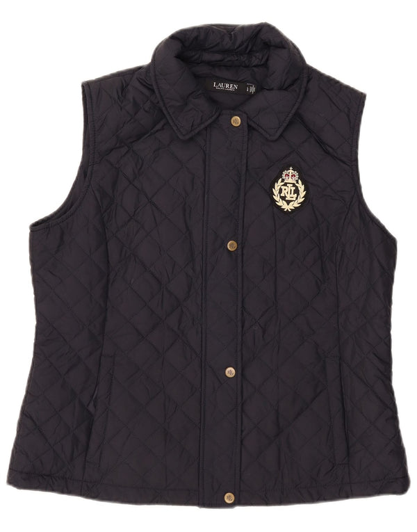 Ralph Lauren Γυναικεία καπιτονέ Gilet UK 16 Large Navy Blue Polyester
