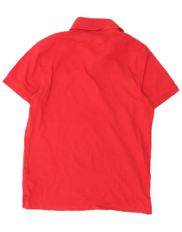 Tommy Hilfiger Ανδρικό πουκάμισο Polo Slim Fit, μεσαίο κόκκινο βαμβακερό