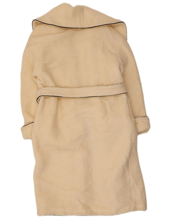 Marks & Spencer Γυναικείο Oversized Πανωφόρι UK 10 Small Beige Wool