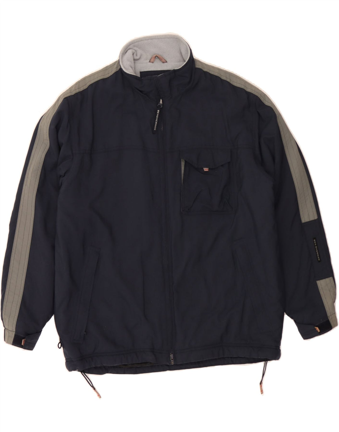 BEN SHERMAN Ανδρικό μπουφάν αντιανεμικό UK 40 Large Navy Blue Colourblock