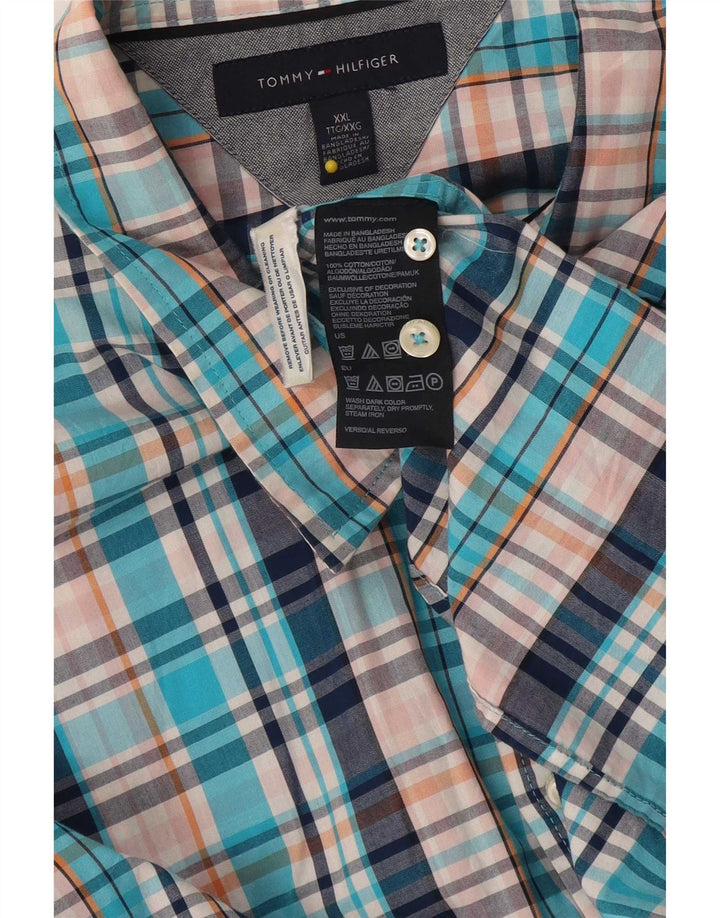 Ανδρικό ψηλό πουκάμισο Tommy Hilfiger 2XL Μπλε βαμβακερό