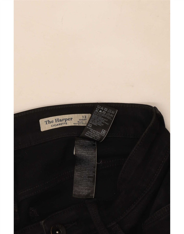 Marks & Spencer Womens The Harper Cropped Jeans UK 12 Medium W30 L24 Black