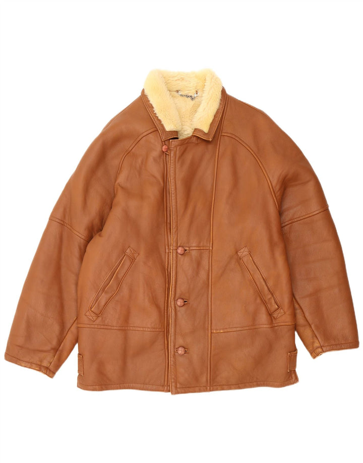 Vintage Γυναικείο Shearling Jacket IT 50 Large Brown Shearling