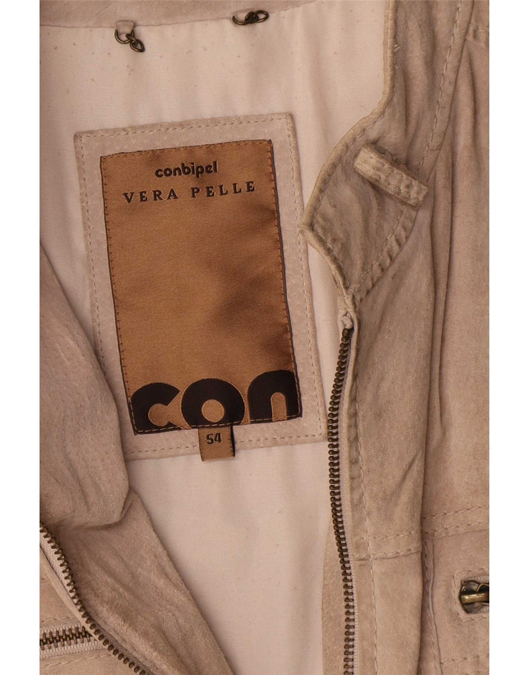 Conbipel Ανδρικό Suede Biker Jacket IT 54 XL Grey Leather