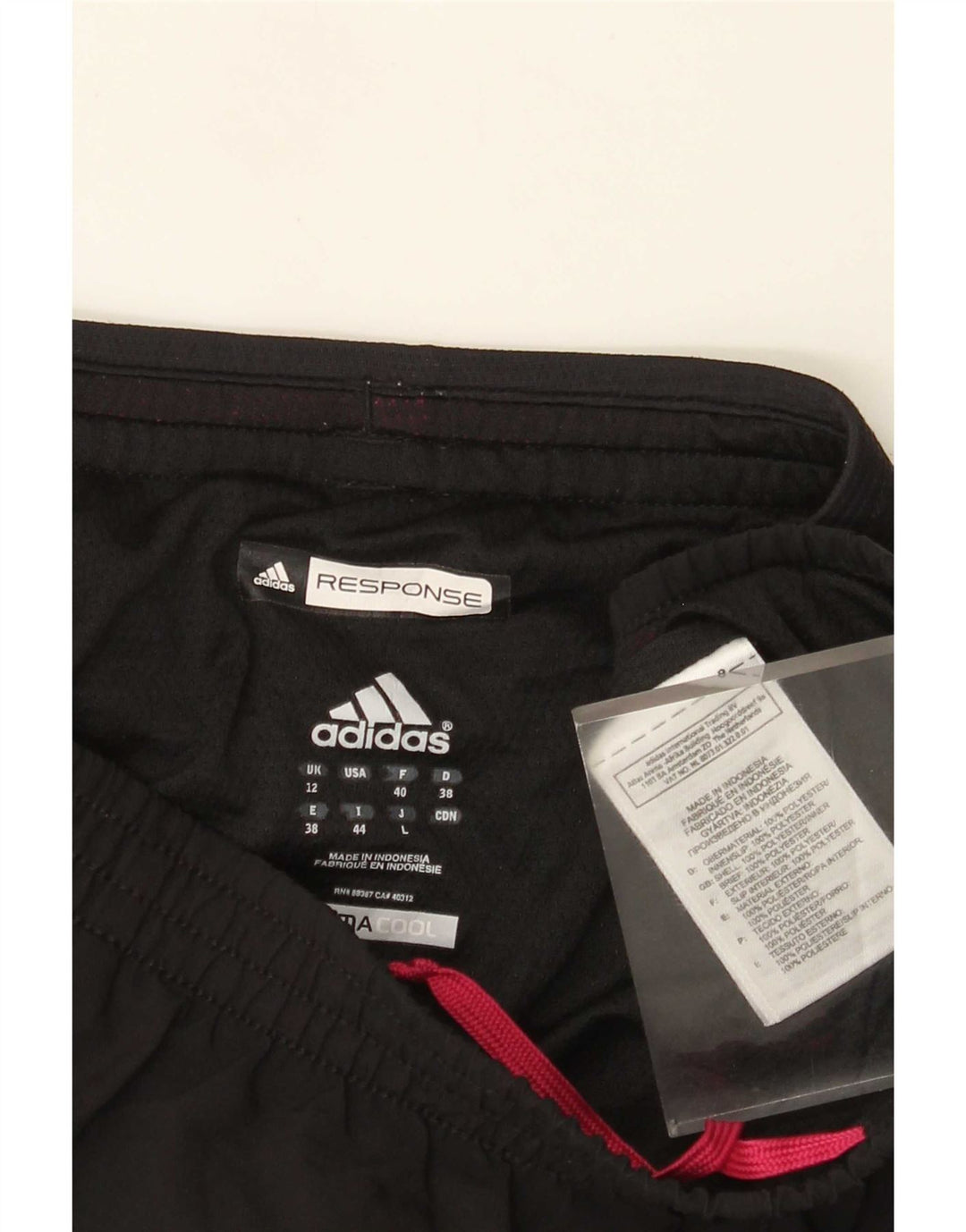 Adidas Γυναικείο Climacool αθλητικό σορτς UK 12 μεσαίο μαύρο πολυεστέρα