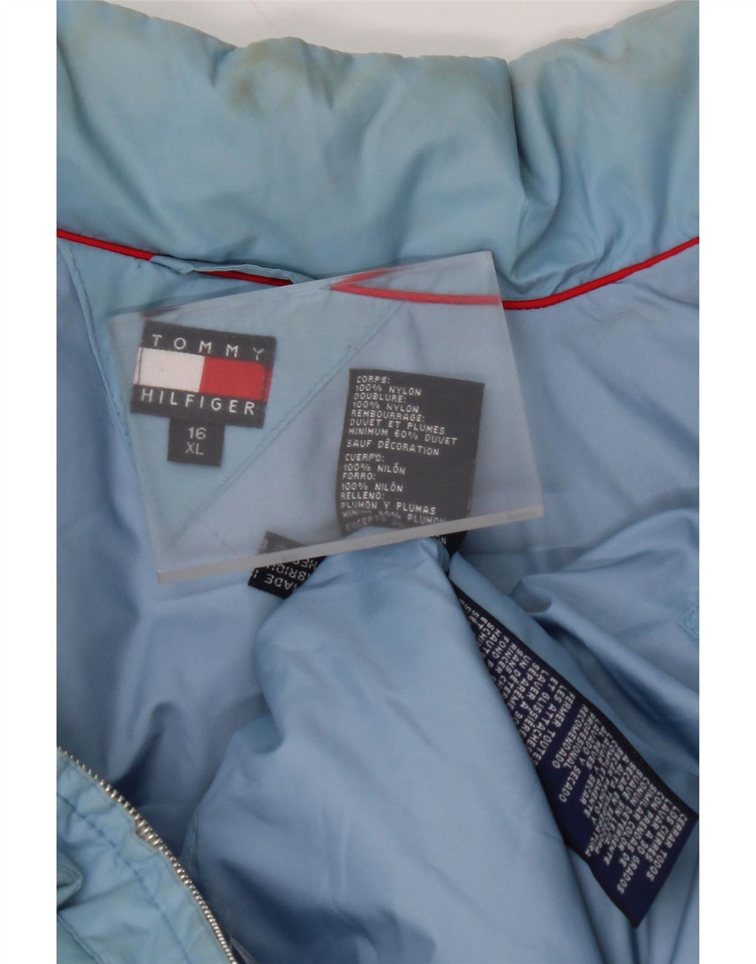 TOMMY HILFIGER Boys Gilet Gilet 15-16 Years XL Blue Nylon