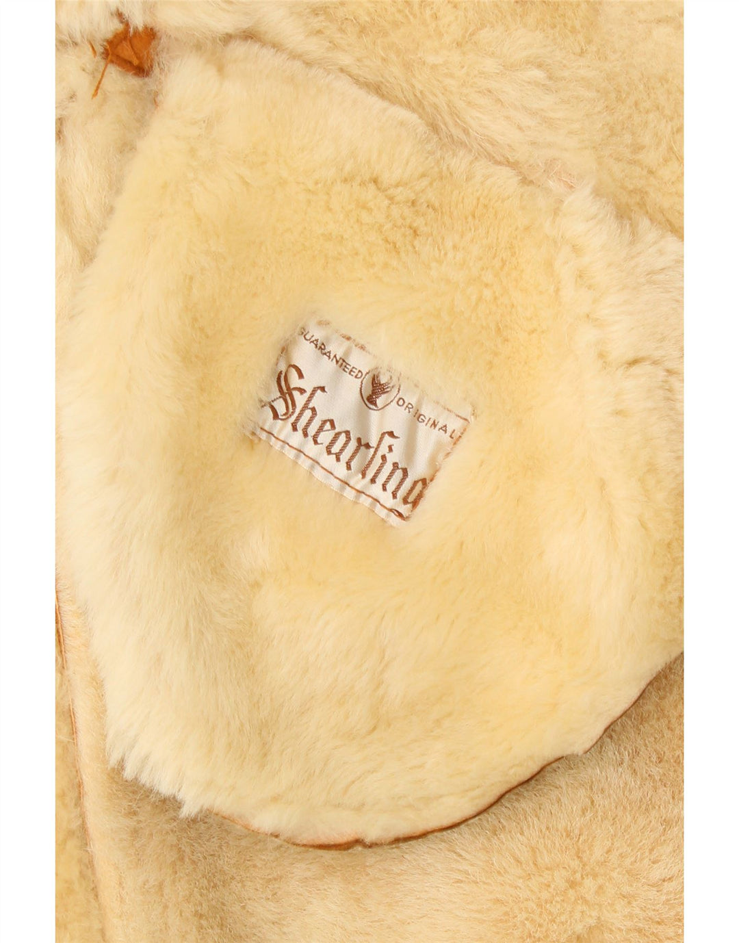 Vintage Ανδρικό παλτό Shearling UK 40 Large Beige Shearling