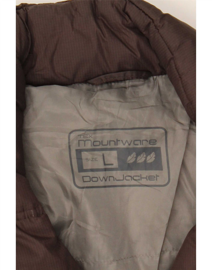 Vintage ανδρικό μπουφάν με κουκούλα UK 40 Large Brown Polyamide
