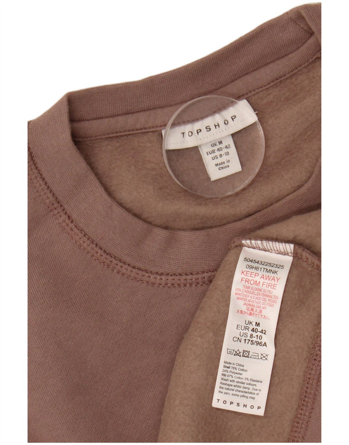 TOPSHOP Γυναικείο φούτερ υπερμεγέθη Jumper UK 14 Μεσαίο Ροζ Βαμβακερό