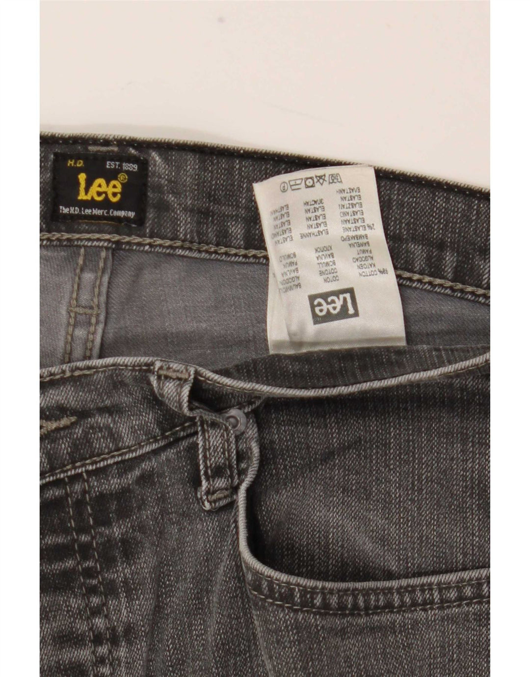 Lee Mens Powell Straight Jeans W34 L30 Γκρι βαμβακερό