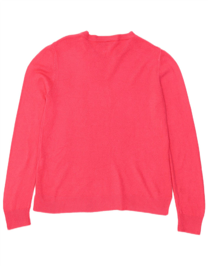 Marks & Spencer Γυναικείο πουλόβερ με λαιμόκοψη UK 12 Medium Pink