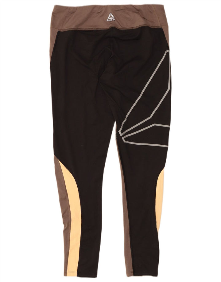 Γυναικεία γραφικά κολάν REEBOK UK 12/14 Medium Grey Colorblock Polyester