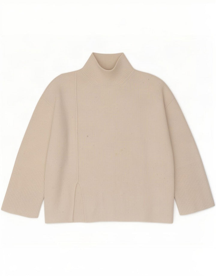 Marks & Spencer Γυναικείο πουλόβερ με λαιμό χελώνα UK 14 Medium Off White