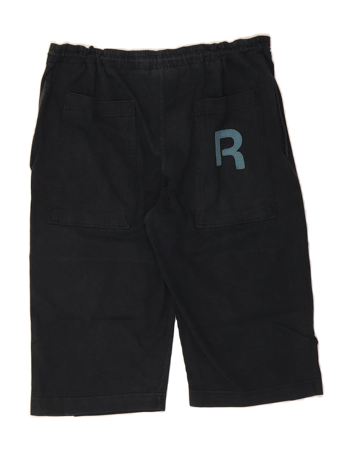 REEBOK Mens Graphic Bermuda Sport Shorts Medium  Black Cotton Vintage Reebok and Second-Hand Reebok from Messina Hembry 