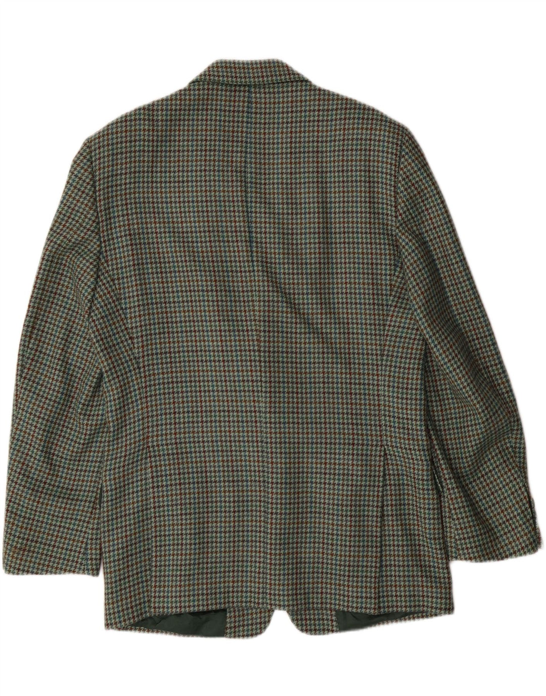 VINTAGE Ανδρικό σακάκι σακάκι με 2 κουμπιά IT 52 XL Πράσινο μαλλί Houndstooth