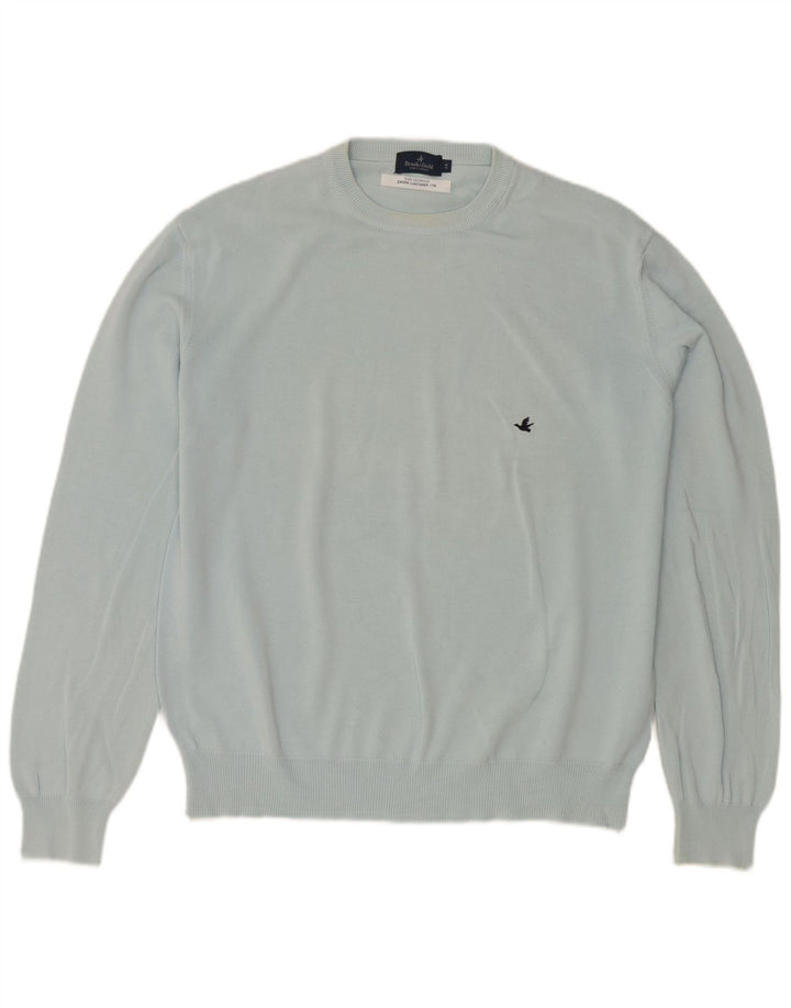 Ανδρικό πουλόβερ Brooksfield Crew Neck Jumper IT 48 Medium Blue