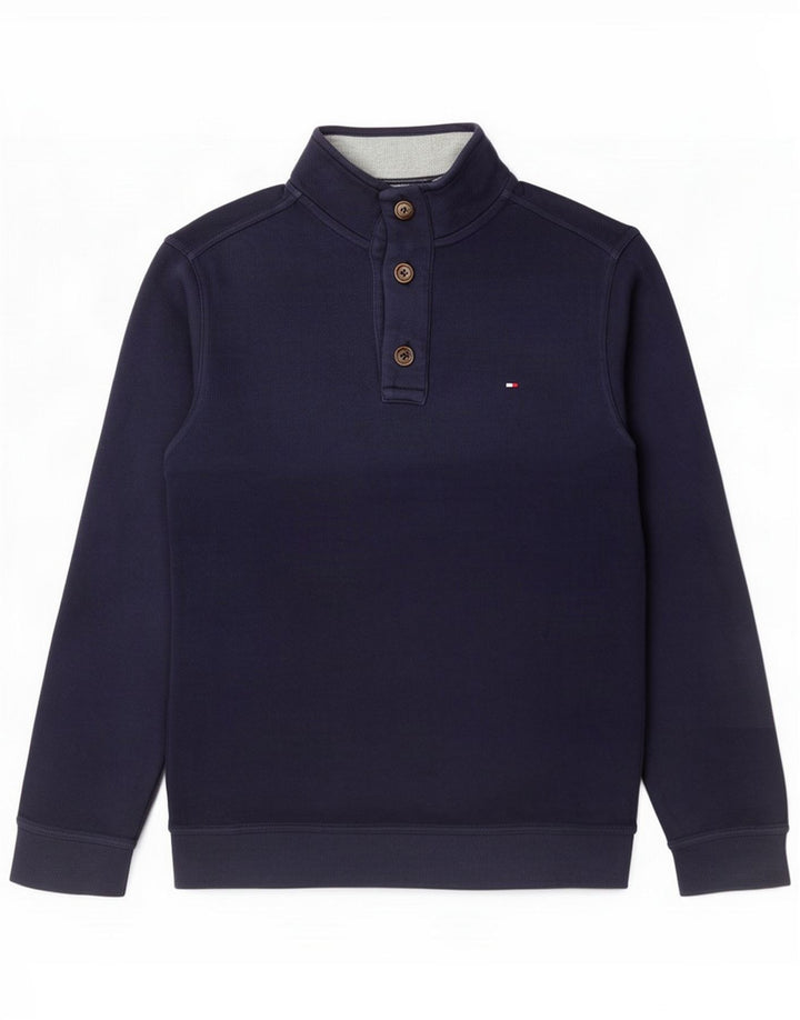 Ανδρική μπλούζα με λαιμόκοψη Tommy Hilfiger Jumper Medium Navy Blue Cotton