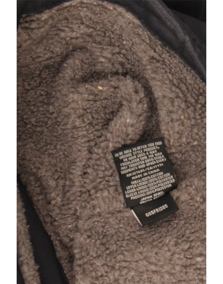 SUPERDRY Γυναικείο μπουφάν Parka με κουκούλα UK 16 Μεγάλο Navy Blue από βαμβάκι