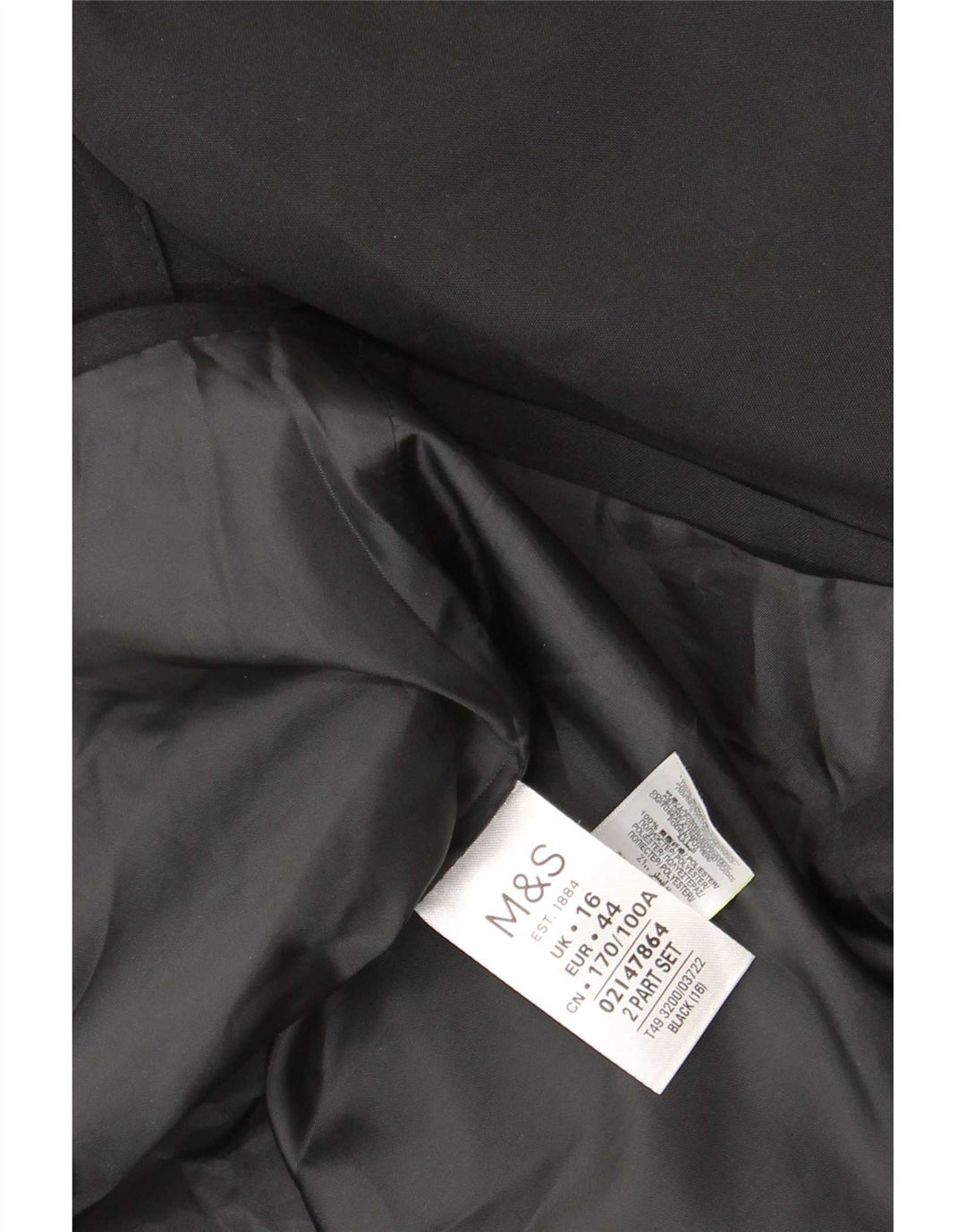 Marks & Spencer Γυναικεία καμπαρντίνα UK 16 Large Black Polyester