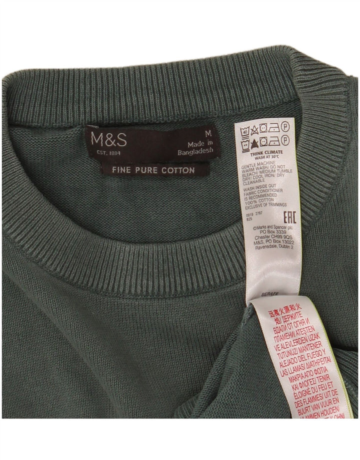 Marks & Spencer Ανδρικό πουλόβερ με λαιμόκοψη, μεσαίο βαμβακερό