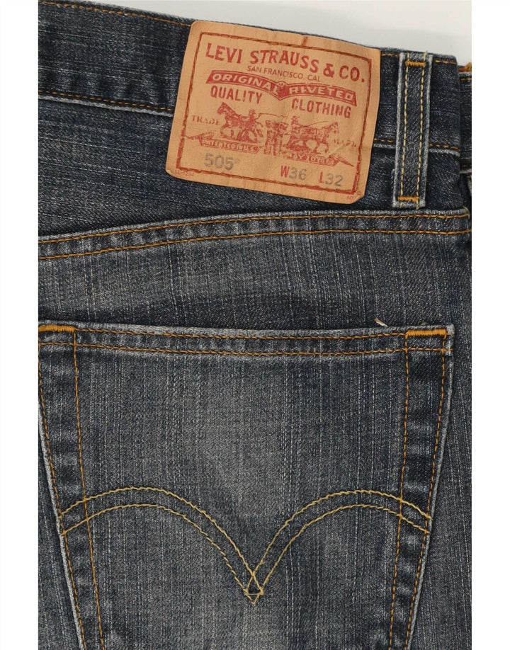 Levi's Mens 505 Regular Fit Straight Jeans W36 L29 Μπλε βαμβακερό