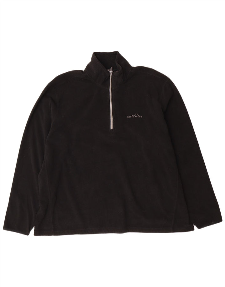 Eddie Bauer Ανδρικό φερμουάρ Fleece Jumper 2XL μαύρο πολυεστέρα