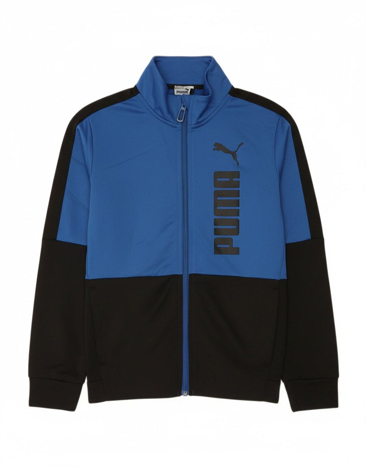 Puma Boys Graphic αθλητική φόρμα Top Jacket 9-10 Years Blue Colourblock