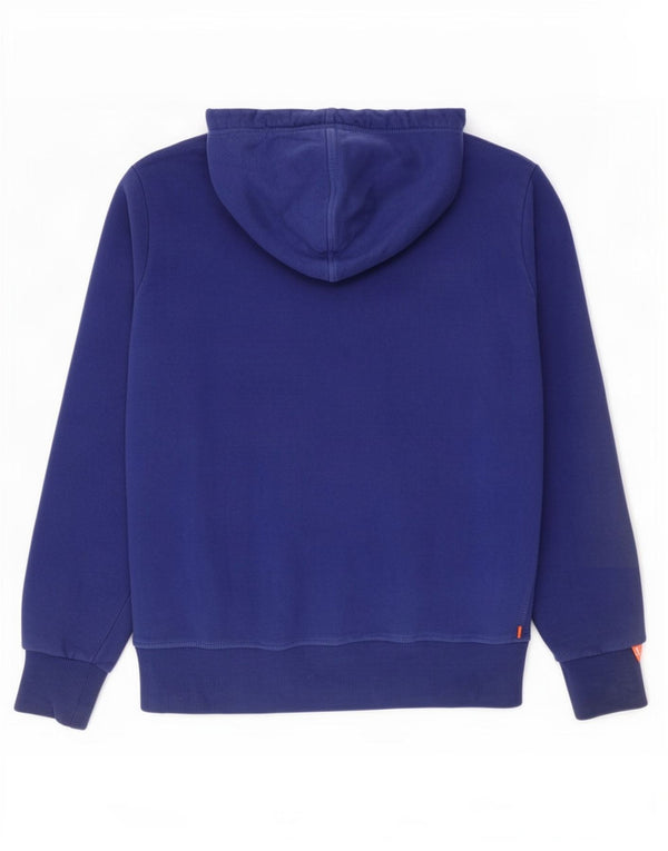 Superdry Mens Zip Hoodie Sweater 2XL Blue Cotton