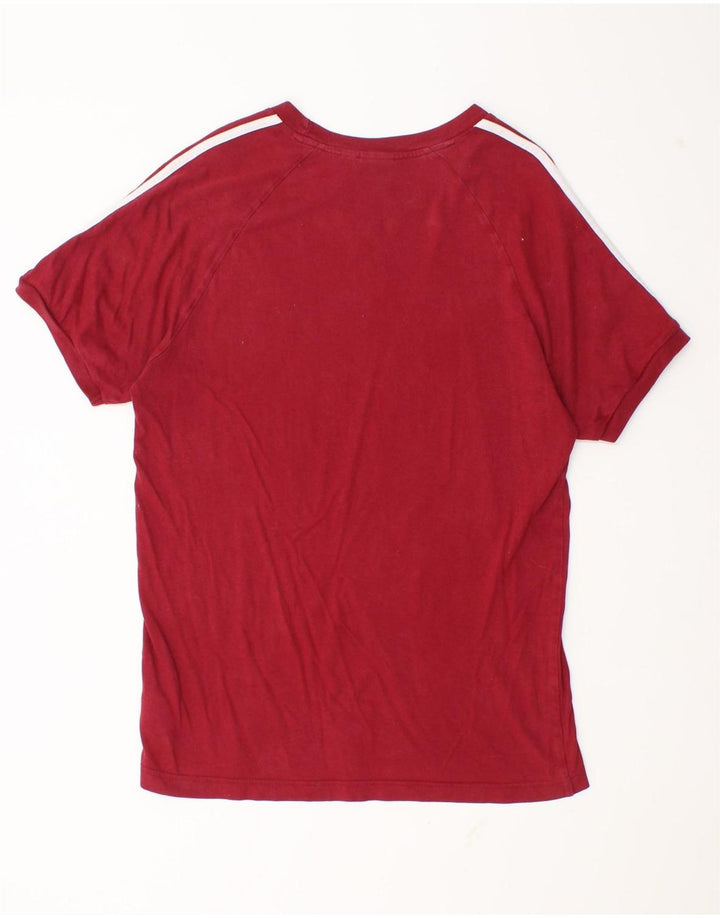 Ανδρικό T-Shirt Adidas Top από μεσαίο μπορντό βαμβάκι
