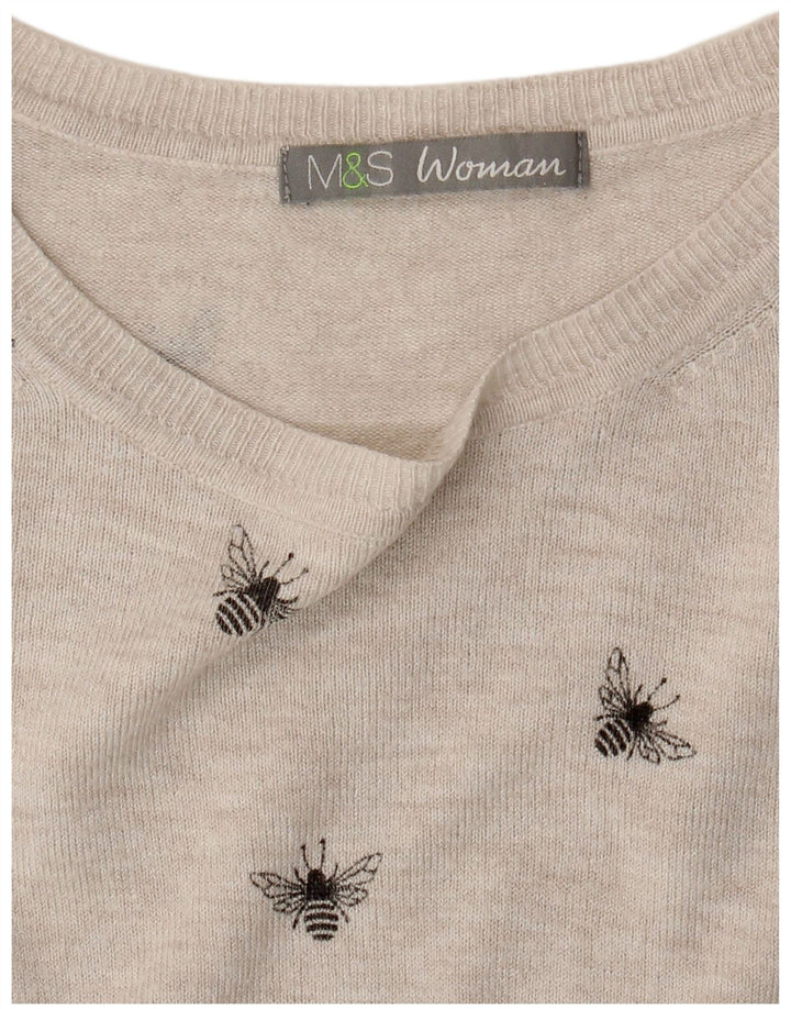 Marks & Spencer Γυναικείο πουλόβερ με λαιμόκαυστο UK 8 Small Grey