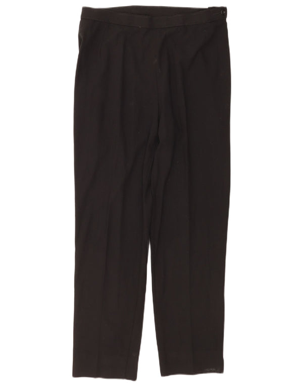 Marks & Spencer Γυναικείο ίσιο casual παντελόνι UK 14 μεγάλο W32 L29 μαύρο