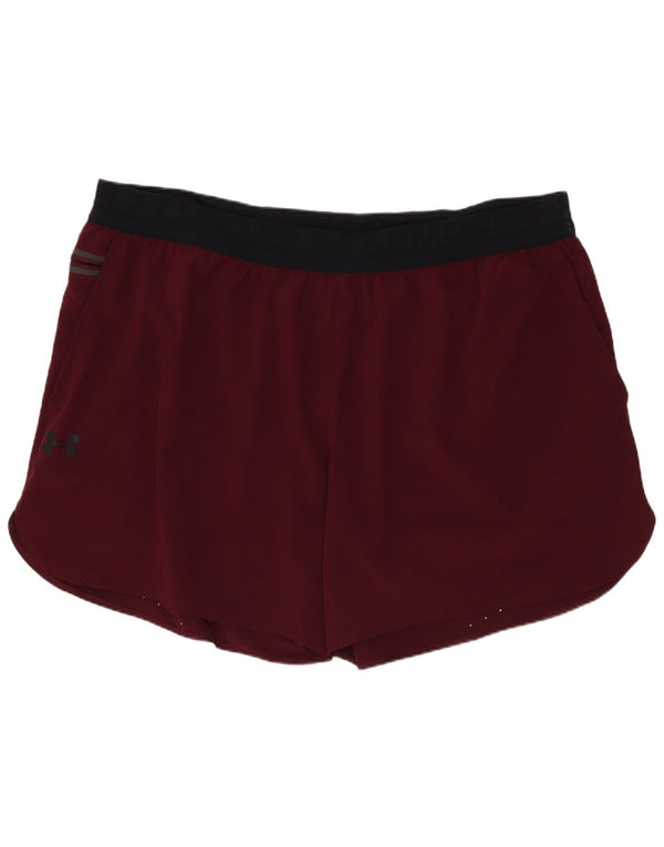 Under Armour Γυναικείο γραφικό αθλητικό σορτς UK 22 3XL μπορντό έγχρωμο